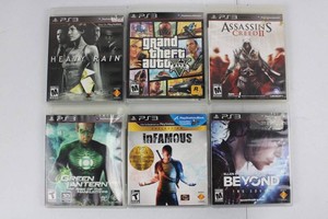 PlayStation 3 Heavy Rain, GTA V & More Mixed Game Collection - 6 Cases