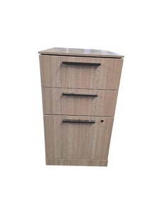 Herman Miller 3-drawer Pedestal File Cabinet Light Wood-Grain Retail $569