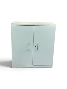 White Metal Storage Cabinet
