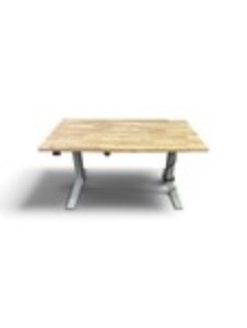 Haworth Sit Stand Desk with Butcher Block Top