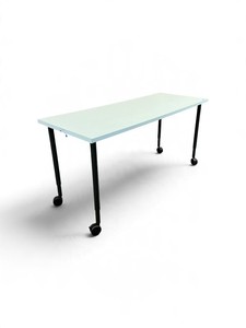 Rectangular Training or utility table with a light-colored laminate