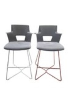 Set of 2 Steelcase Turnstone Shortcut X-Base Stools Retail price $599 each