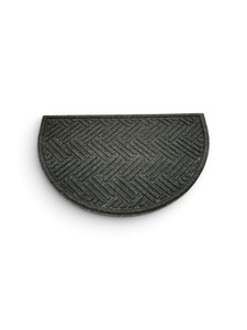 black half-round indooroutdoor scraper door mat