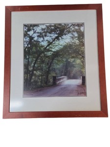 framed artwork features a signature photograph titled Allerton Bridge