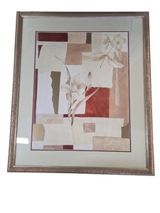 framed artwork abstract floral print titled Sahara