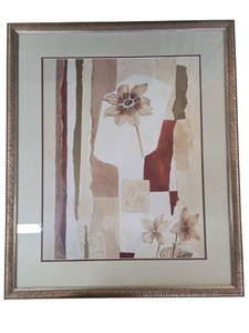 framed print abstract botanical piece titled Serengeti