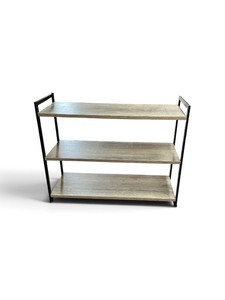 Wide 3-Shelf Open Storage Bookshelf