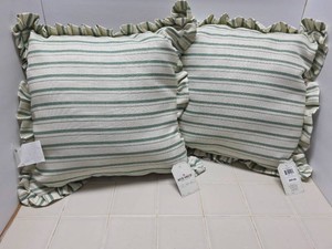 Red shed outdoor throw pillows lot of 2 new with tags