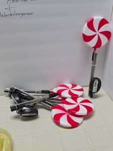 5 peppermint solar lights