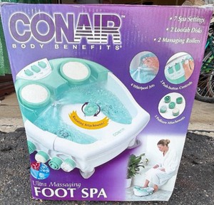 con air body benefits, ultra, massaging foot spa brand new in box