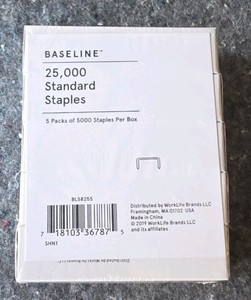 Baseline standard Staples 5 packs of 5,000 Staples