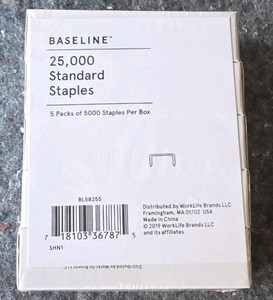 Baseline standard Staples 5 packs of 5,000 Staples