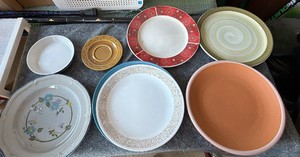 assorted plates