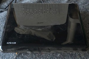 vintage DVD player with surround sound speaker system