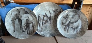 Elephant dishes and vase