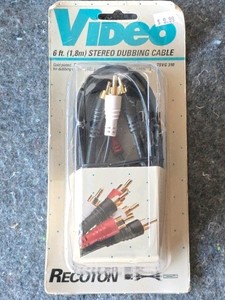 Recoton TSVG310 6-foot Stereo AudioVideo RCA Cable in its original factory packaging