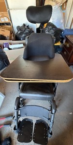 Wheelchair by PDG mobility FUZET 50 with two trays and slide in seat