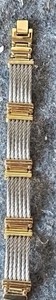 Two-tone gold plated mens arm band