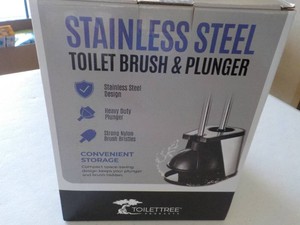 Stainless Steel Toilet Brush and Plunger