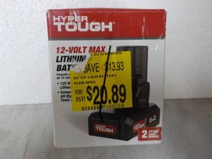 Hyper Tough 12 Volt Max Lithium Battery