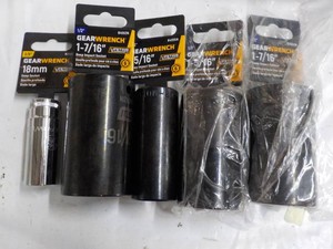 Gear Wrench Sockets - see pictures for sizes