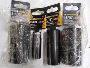 Gear Wrench Sockets - see pictures for sizes