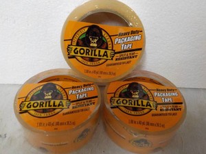 3 rolls Gorilla 1.88 x 40 yards Clear Tape
