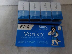 8 Voniko 9V Ultra Alkaline Batteries