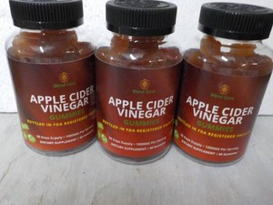 3 Bottles Apple Cider Vinegar Dietary Supplements