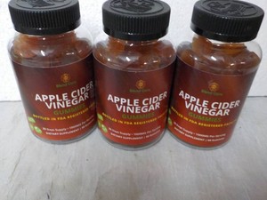 3 Bottles Apple Cider Vinegar Dietary Supplements