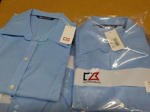 8 Blue Long Sleeved Cutter and Buck Shirts- variety of sizes