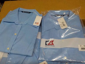 8 Blue Long Sleeved Cutter and Buck Shirts- variety of sizes