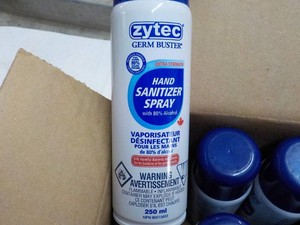 12 cans Zyrtec Hand Sanitizer Spray