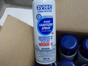 12 cans Zyrtec Hand Sanitizer Spray