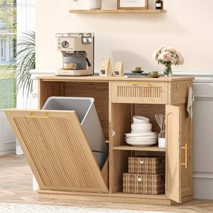 Whiurmezz 13 Gallon Tilt-Out Trash Can Cabinet