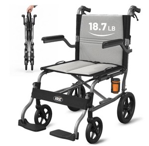 Vocic Ultralight Foldable Transport Wheelchair