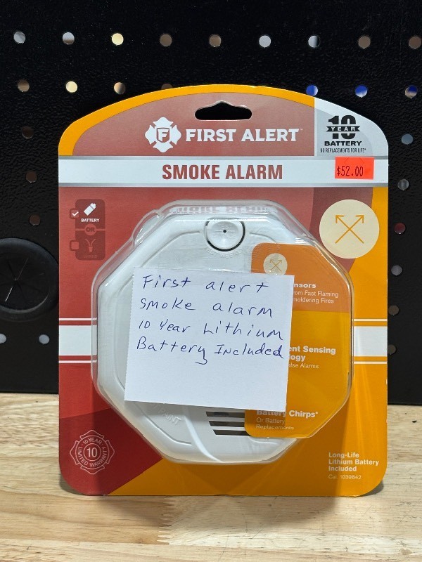 First Alert Smoke Alarm 10 Year Lithium Battery Included
