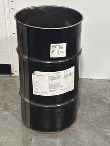 Steel 35 Gallon Barrel used as Trash Can
