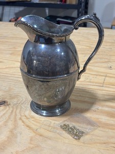 Gold Plated Necklace and Silver Plate Pitcher