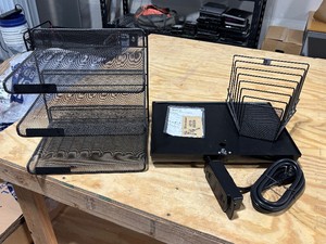 Office Supplies and Locking Cash Box