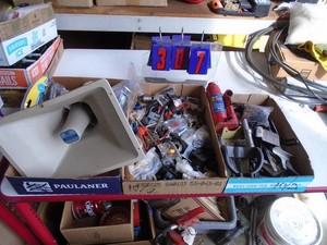 Qty of 3 flats of misc hardware. As shown.