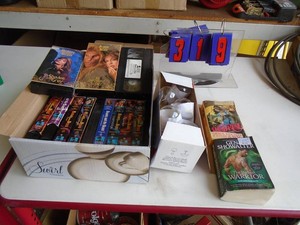 1 flat of vhs tapes. As shown.