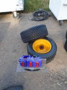 Qty of 2 new tires. 16 x 6.50 x 8. As shown.