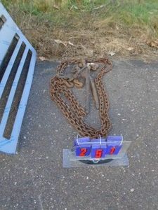 Qty of 2 chains & binders. Approx 15 feet. As shown.