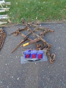Qty of 6 load binders. 2 missing 1 end. As shown.