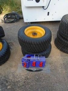 Qty of 2 new tires. 16 x 6.50 x 8. As shown.