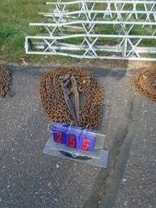 Qty of 2 chains & binders. Approx 20 feet. As shown.