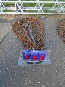 Qty of 2 chains & binders. Approx 20 feet. As shown.