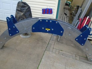 Industrial cable rollers for high power lines. Part number 12060. 9 feet long by 40 inches high 6 inches wide. 2800 dollars NEW. As shown.
