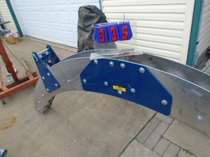 Industrial cable rollers for high power lines. Part number 12060. 9 feet long by 40 inches high 6 inches wide. 2800 dollars NEW. As shown.